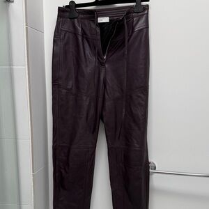IRO Dark Purple Leather Pants
